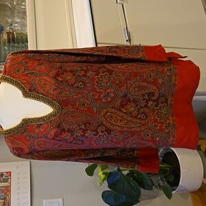 Soft Surroundings Red Paisley Tunic